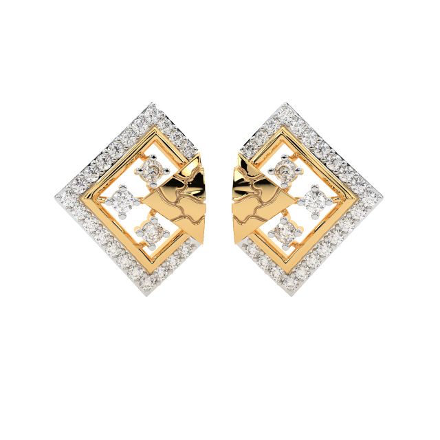 Bert Round Diamond Stud Earrings